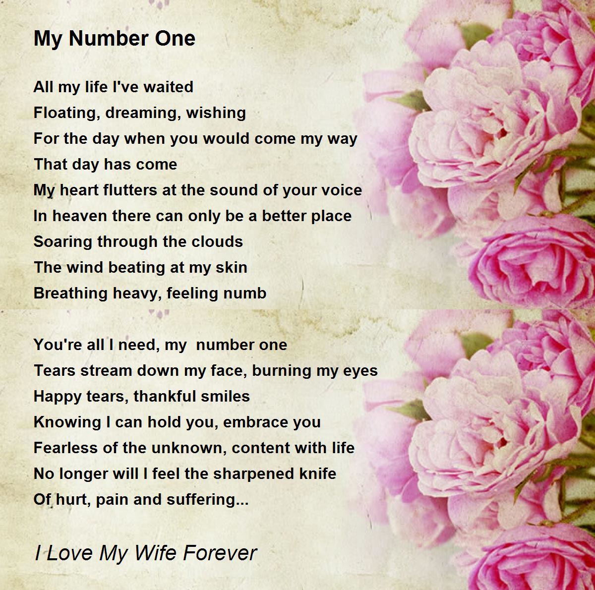 My my wife poem life Love Poem