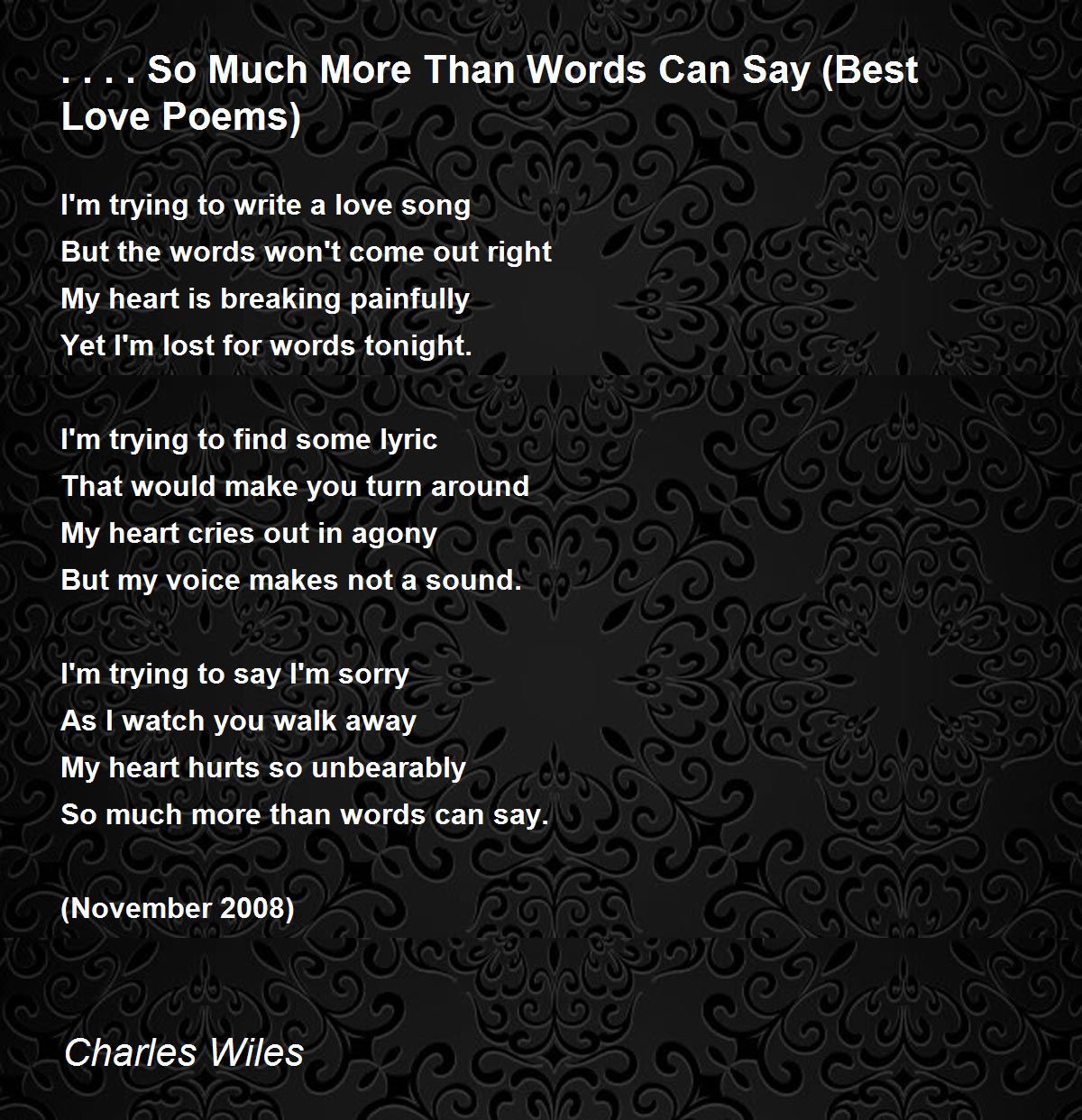 So Much More Than Words Can Say (Best Love Poems) Download. lyric poems. so...