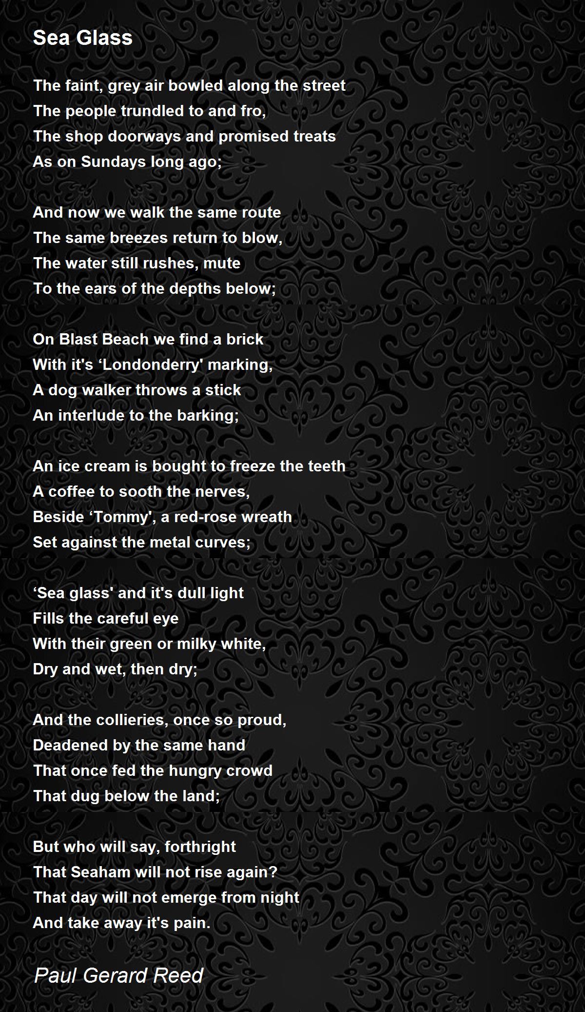 Sea Glass Sea Glass Poem by Paul Reed