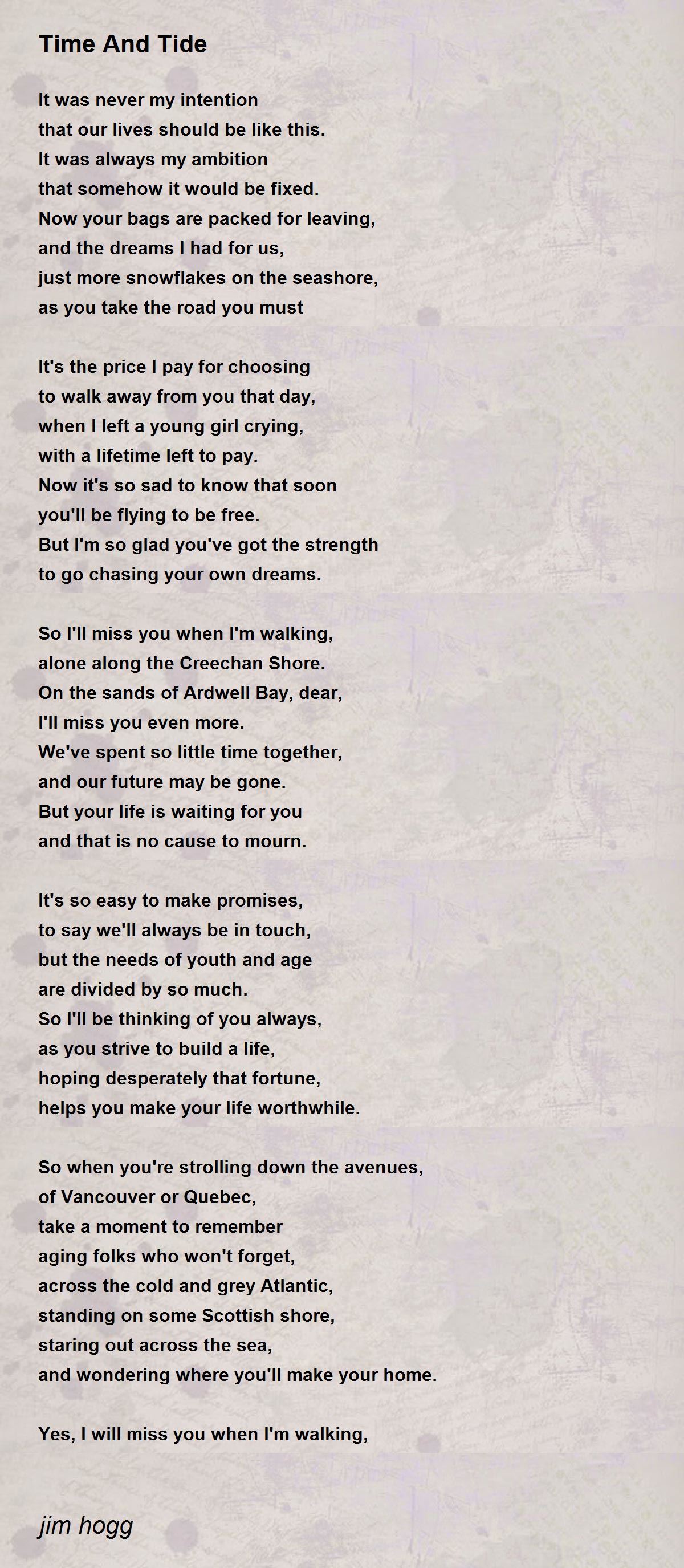 Time And Tide Time And Tide Poem by jim hogg