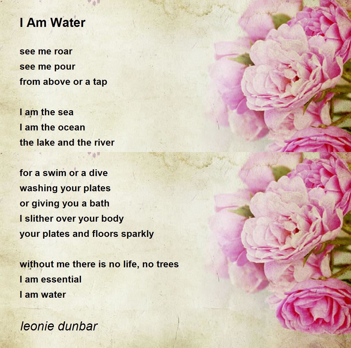 write a 6 line poem on water