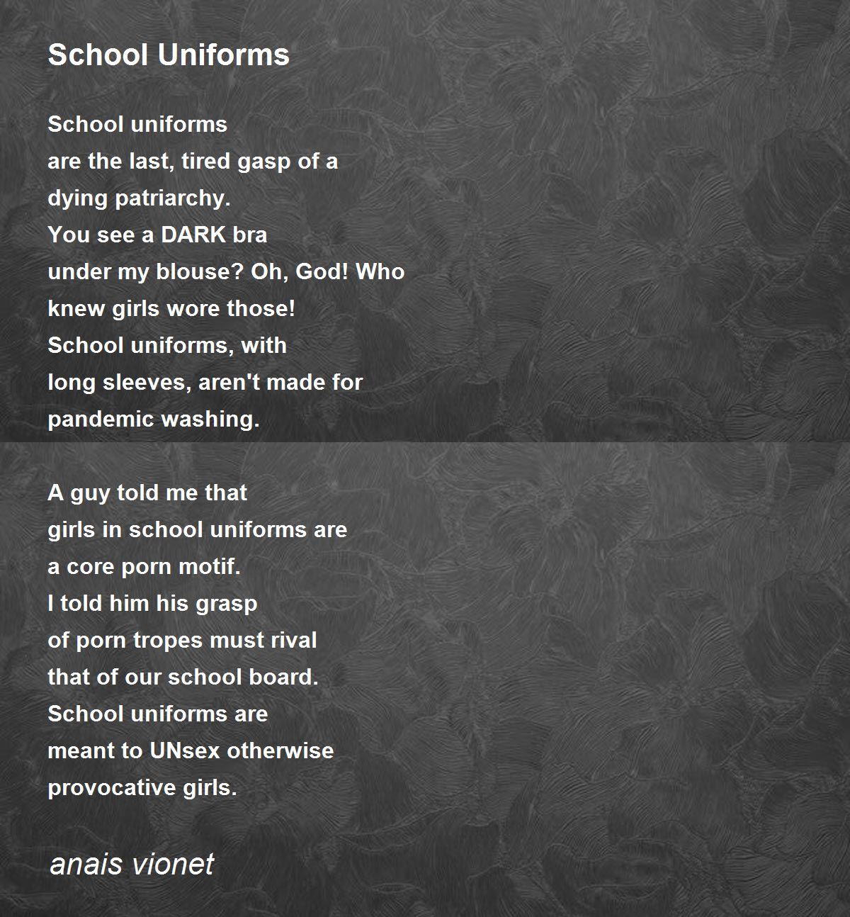 School Uniforms School Uniforms Poem by anais