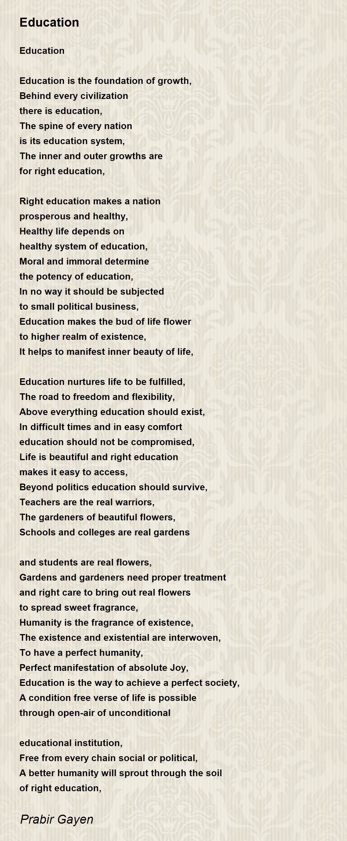 Education Poems - Poems For Education Poems - Poem Hunter
