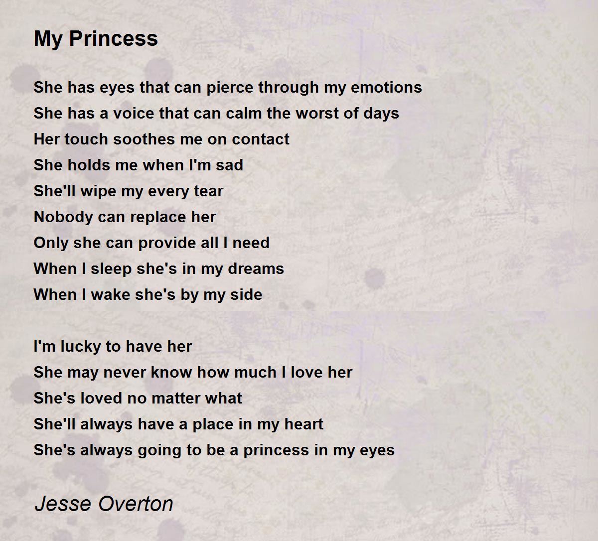 My Princess My Princess Poem By Jesse Overton My Princess My Princess Poem By Jesse Overton