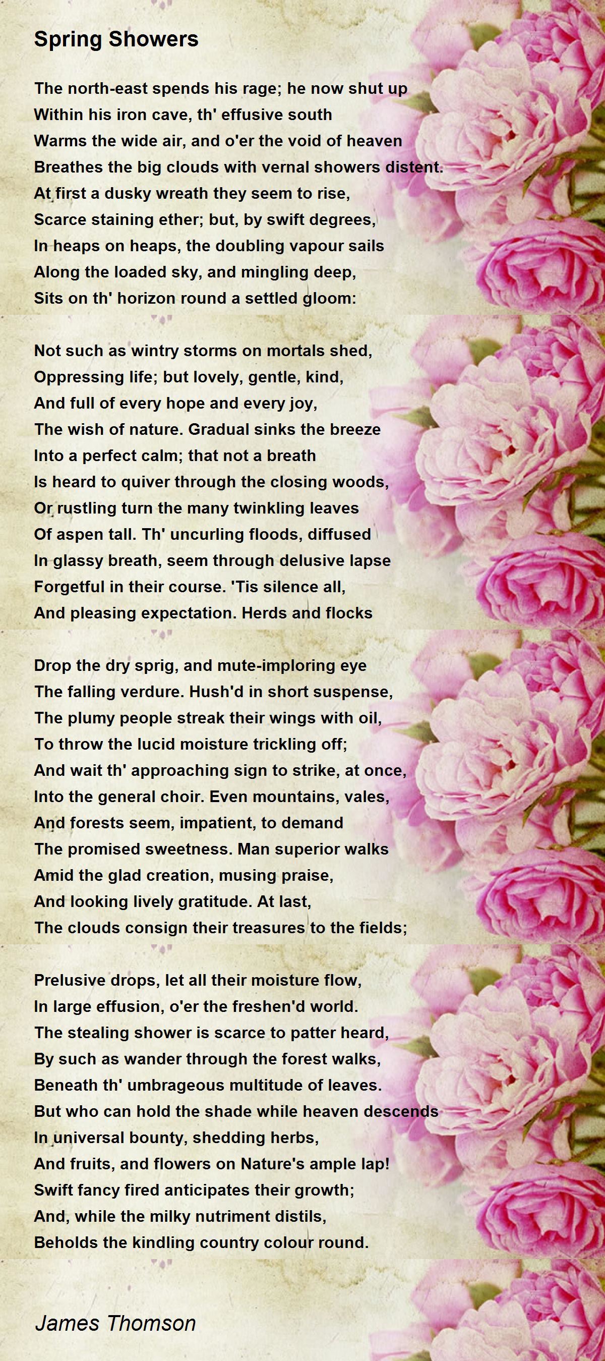 Spring Showers Spring Showers Poem by James Thomson
