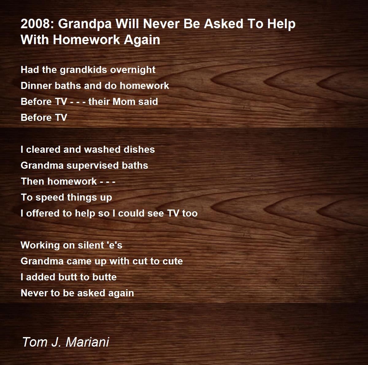 Short poems about homework image