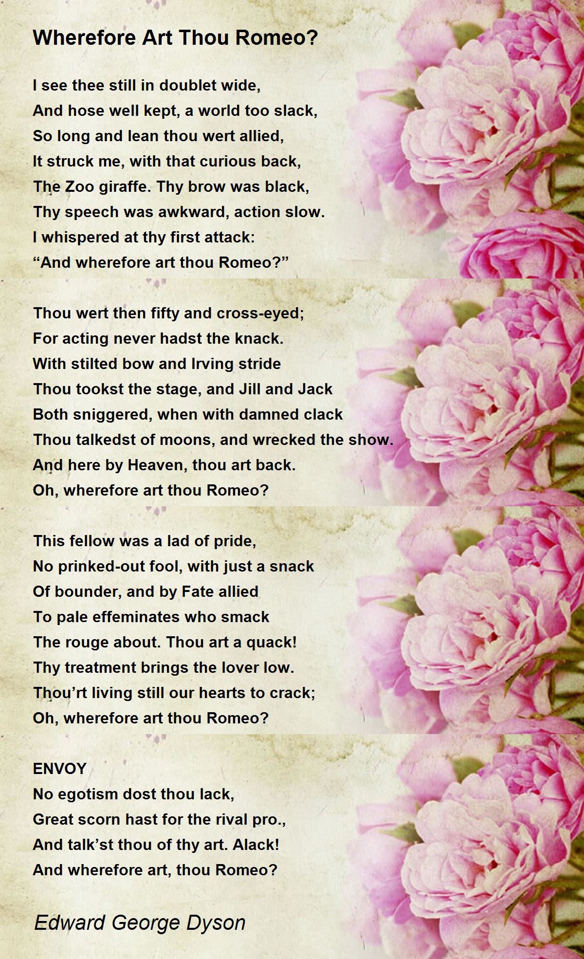 Wherefore Art Thou Romeo? by Edward George Dyson - Wherefore Art Thou