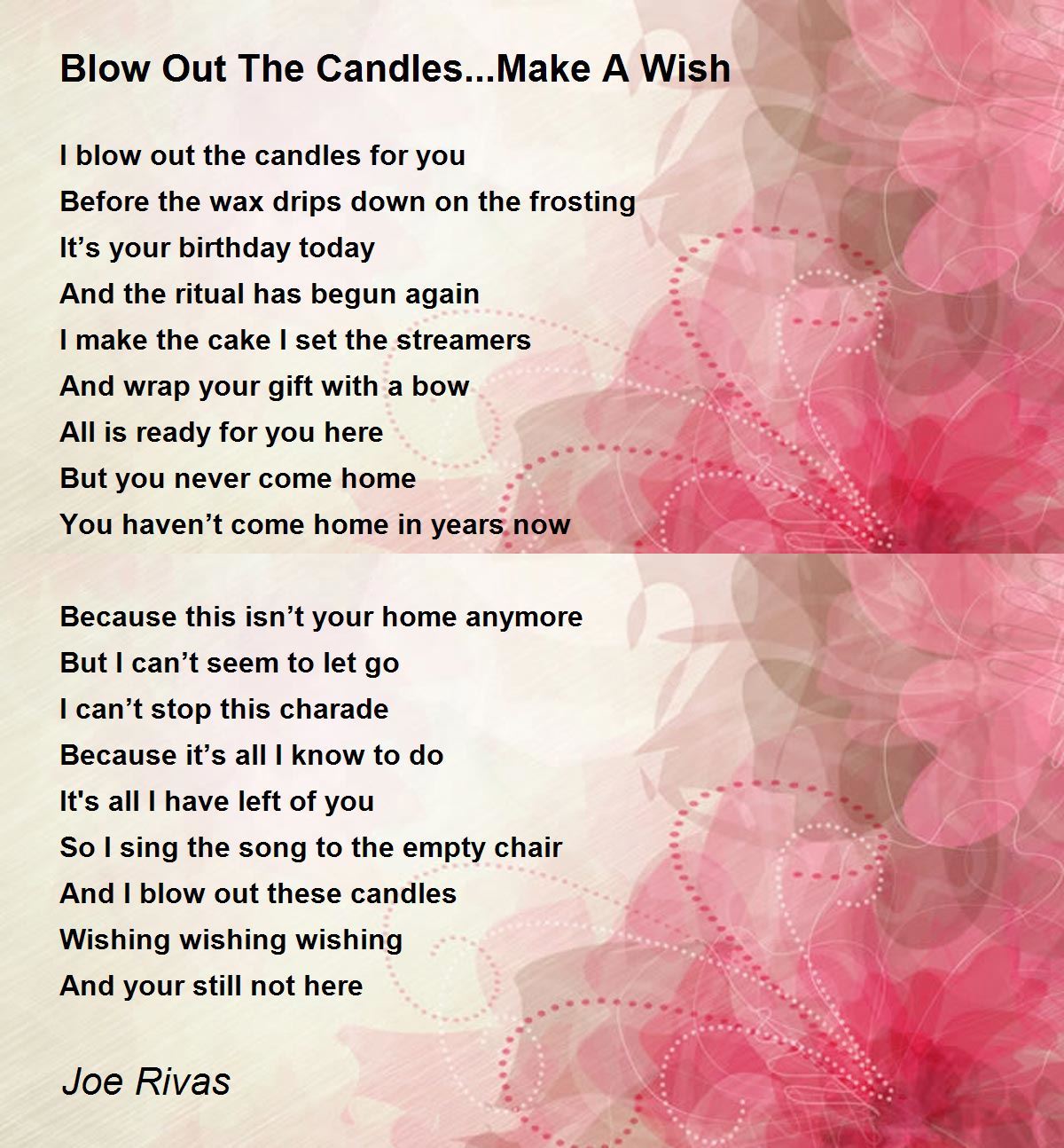 Blow Out The Candles...Make A Wish Blow Out The Candles...Make A Wish