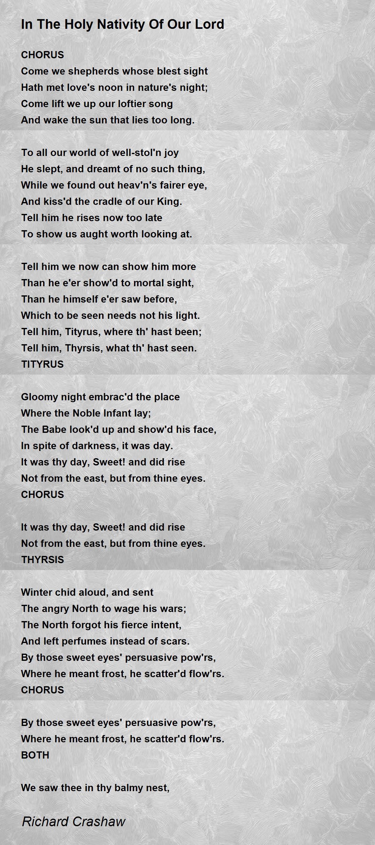 In The Holy Nativity Of Our Lord In The Holy Nativity Of Our Lord