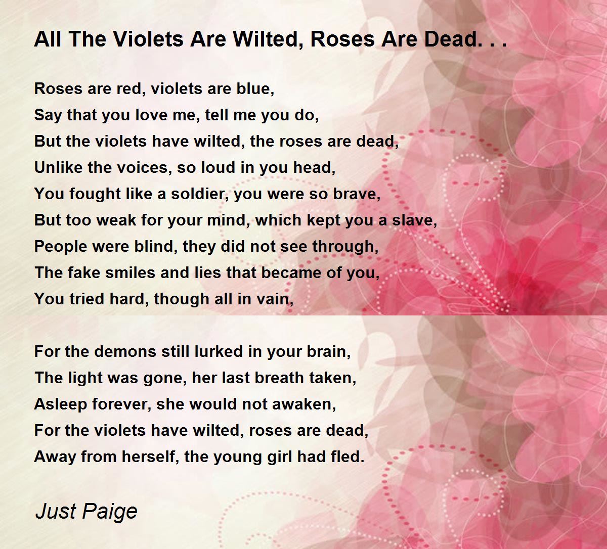 All The Violets Are Wilted, Roses Are Dead... All The Violets Are