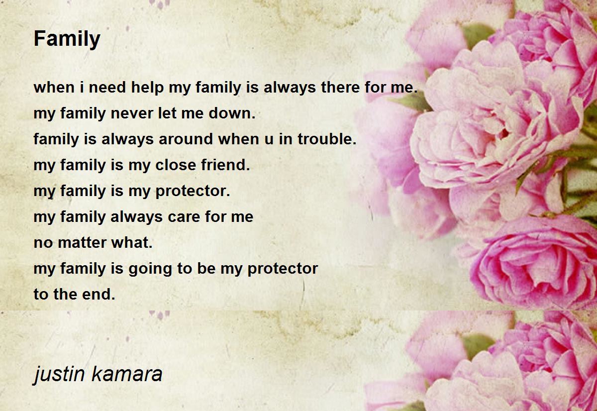Family Family Poem by justin kamara
