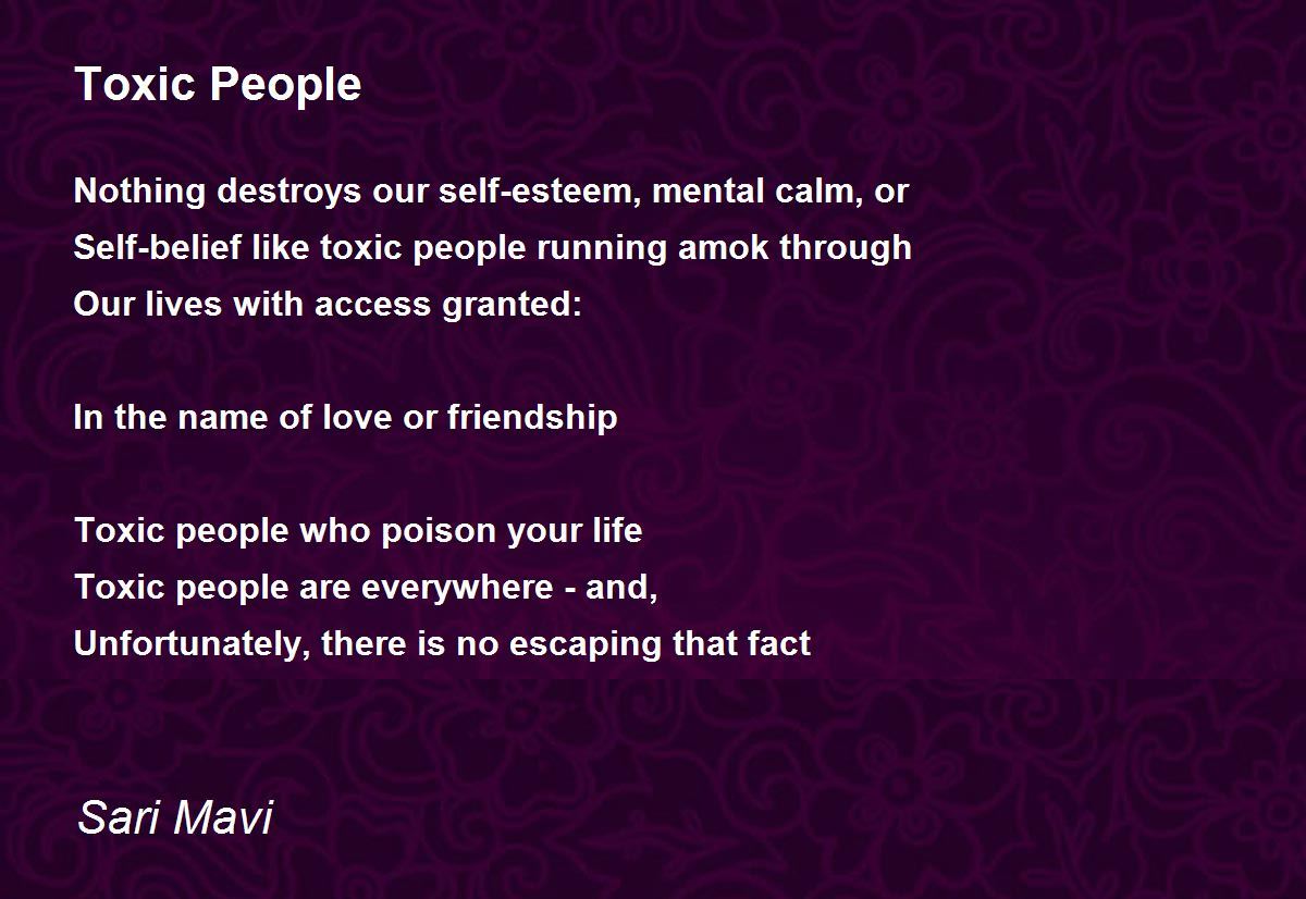 What are toxic people