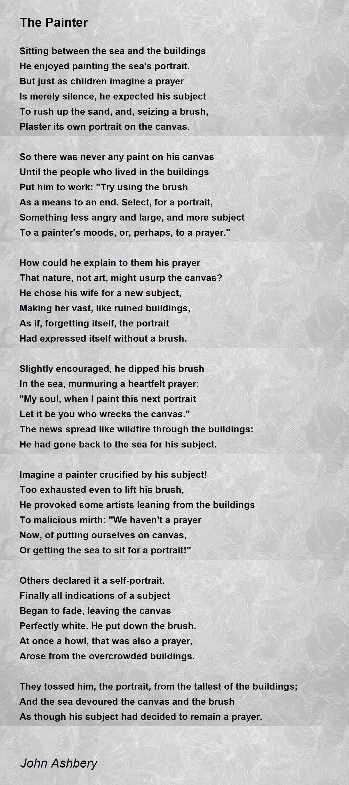 The Painter The Painter Poem by John Ashbery