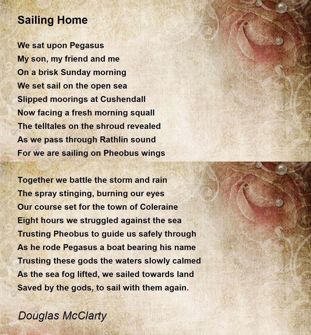 Sailing Home Sailing Home Poem by Douglas McClarty