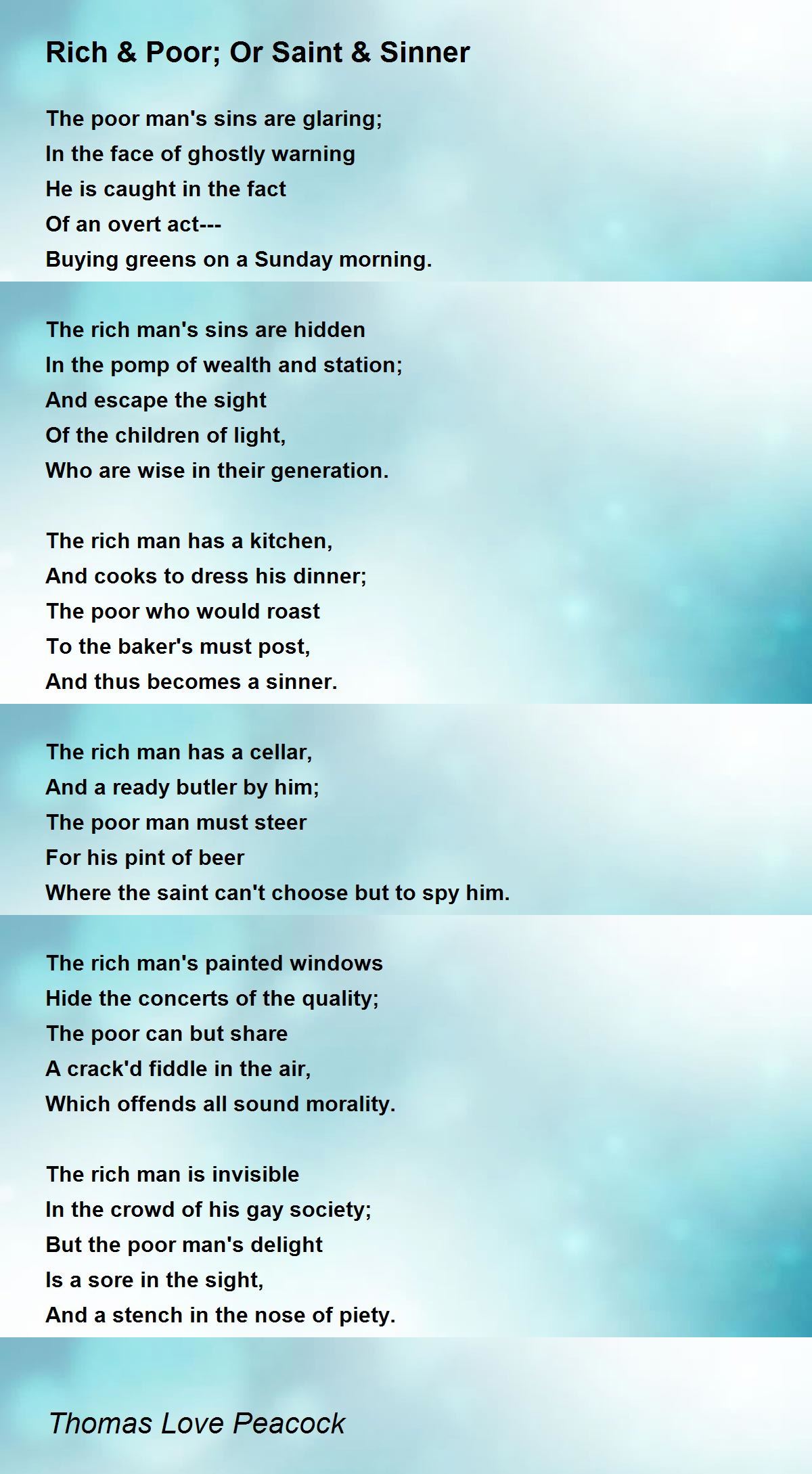 Rich & Poor; Or Saint & Sinner by Thomas Love Peacock - Rich & Poor; Or