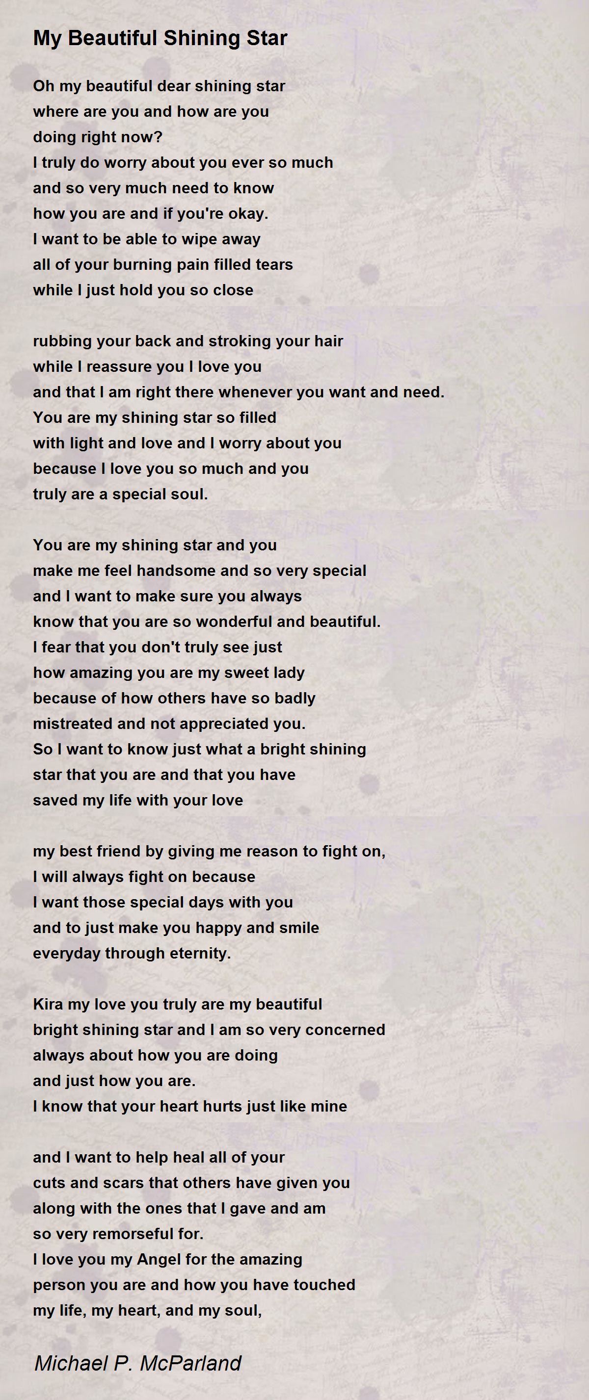 My shining star poem