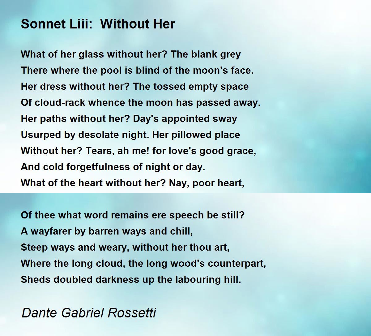Dante In Love Poem Analysis