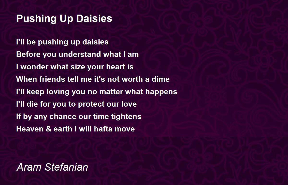 Pushing Up Daisies Pushing Up Daisies Poem by Aram Stefanian