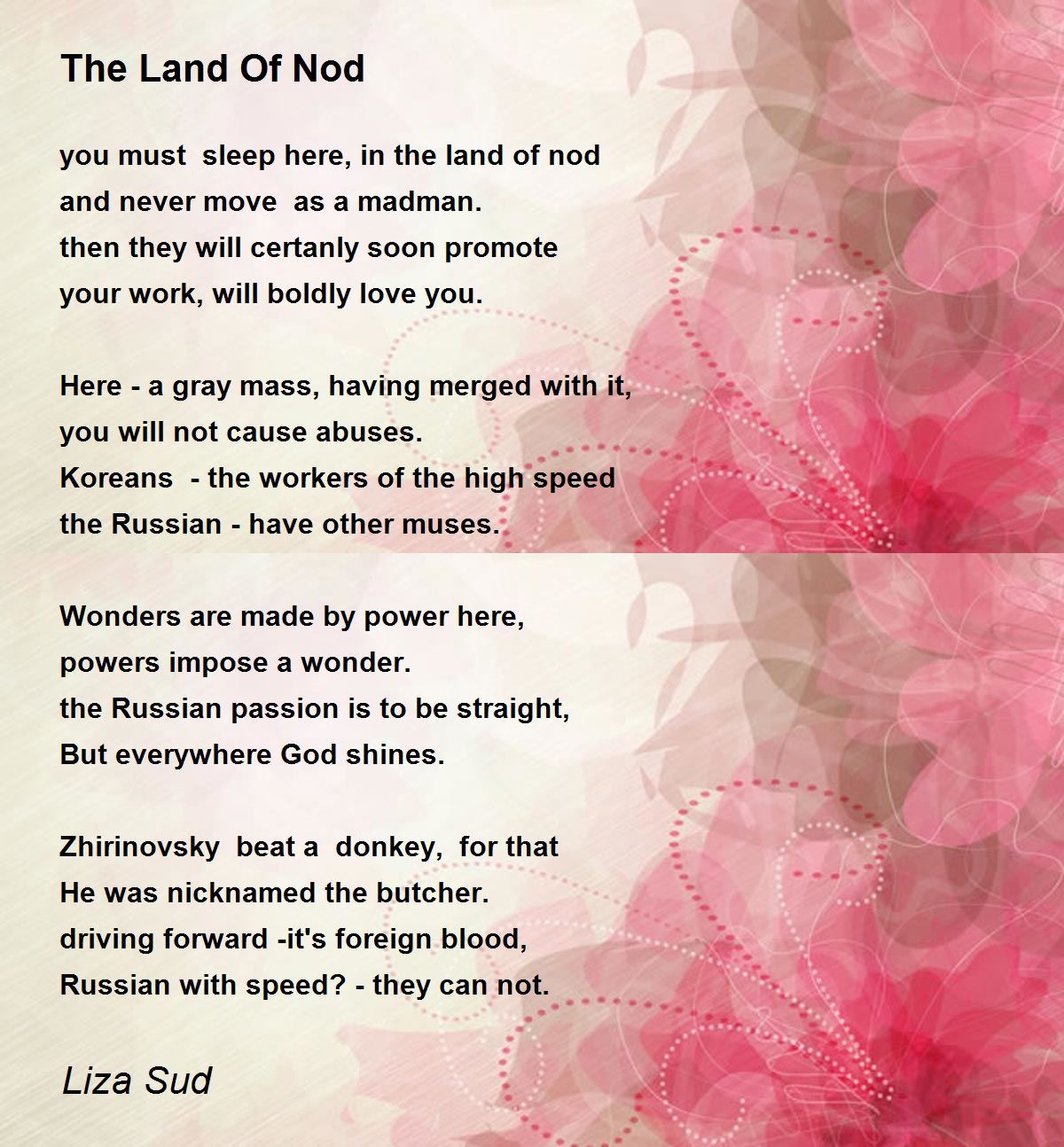 The Land Of Nod The Land Of Nod Poem by Liza Sud