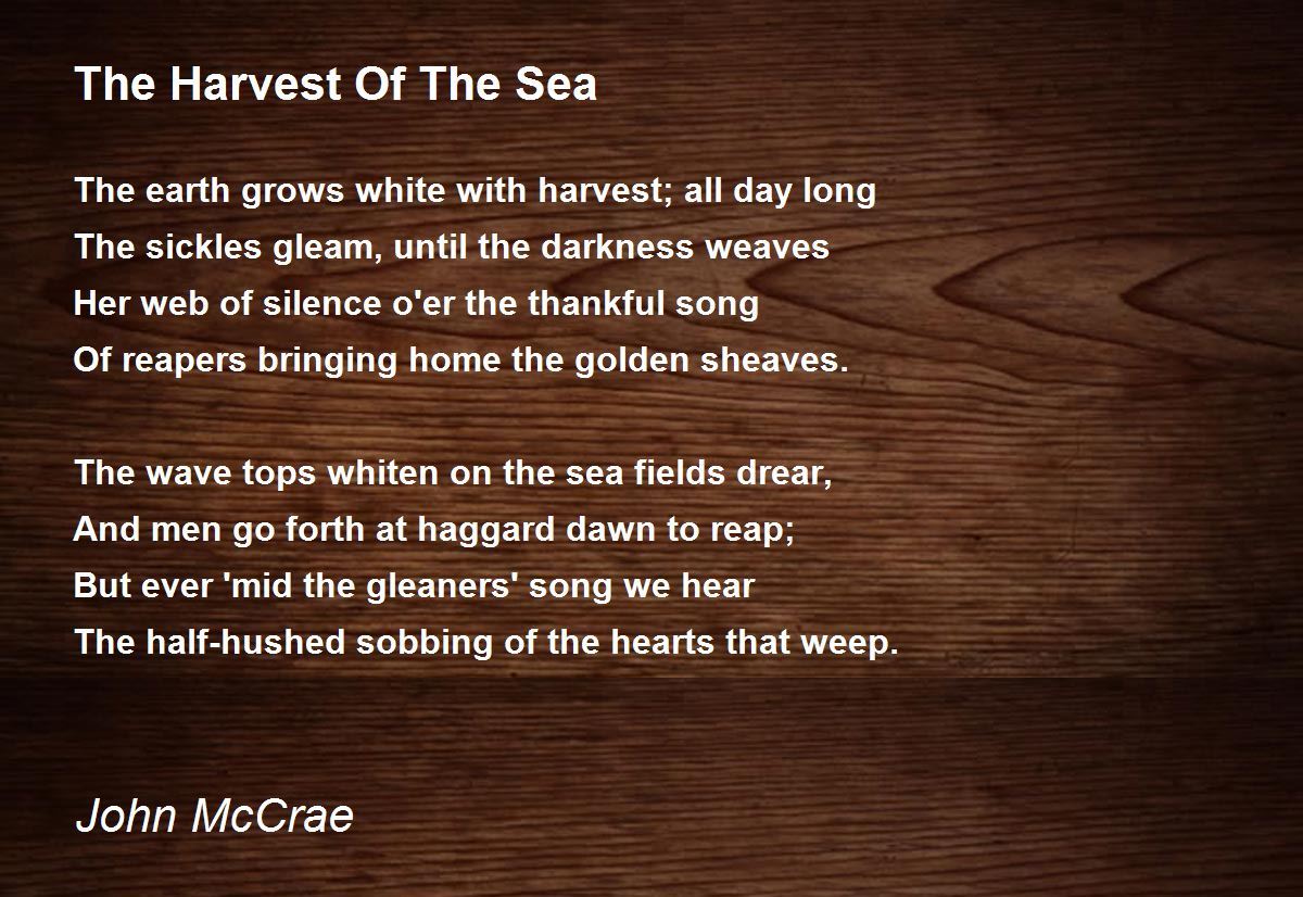 harvest song poem