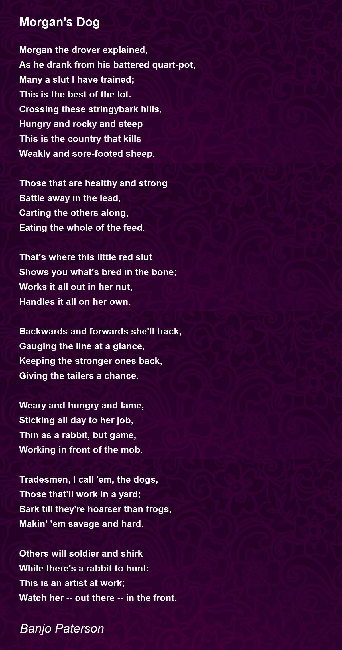 Dog Dog Poem by Banjo Paterson