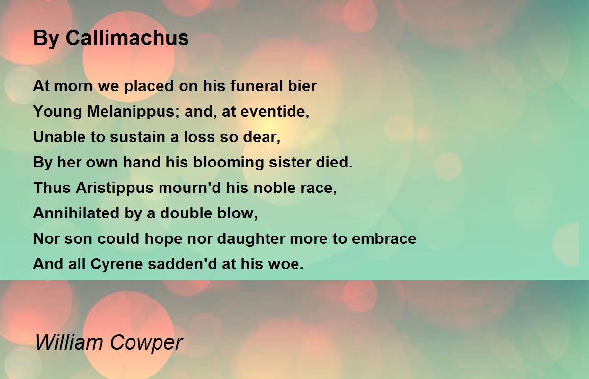 Callimachus meaning image