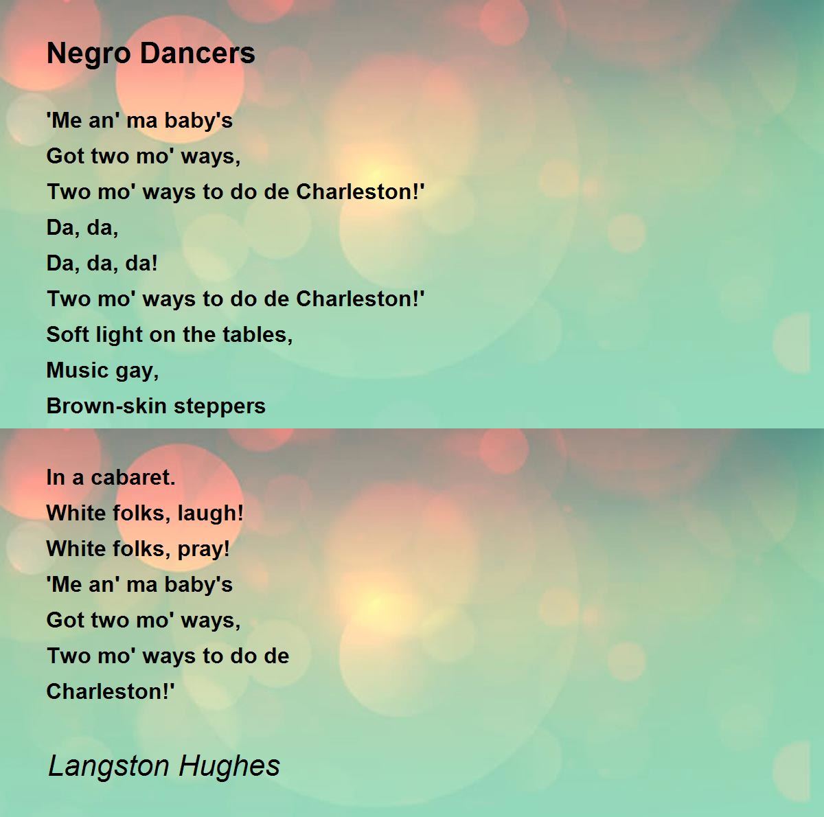 the negro poem
