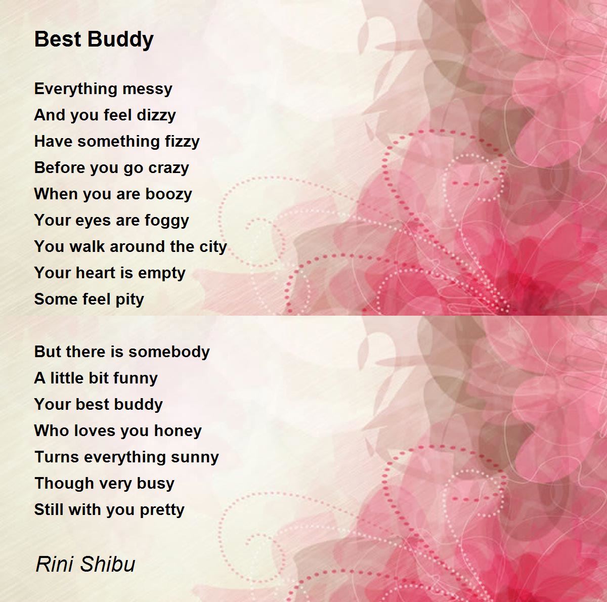 Best Buddy Best Buddy Poem by Rini Shibu