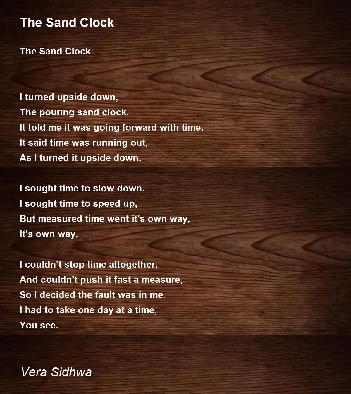 The Sand Clock The Sand Clock Poem by Vera Sidhwa