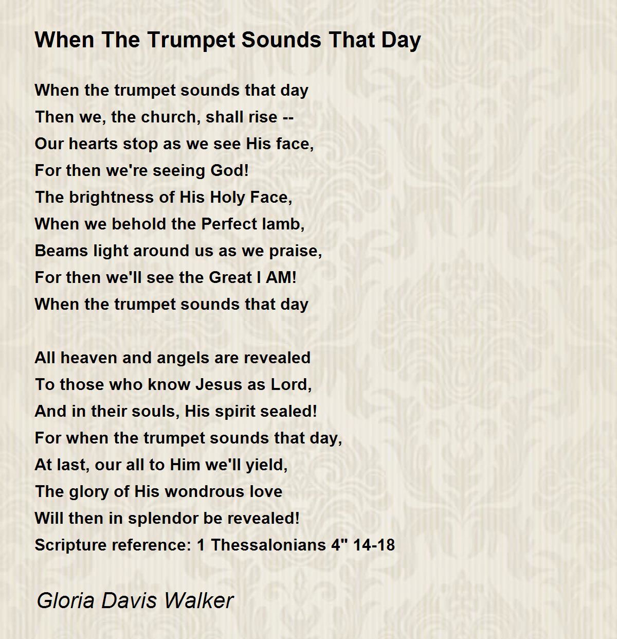 When The Trumpet Sounds That Day When The Trumpet Sounds That Day