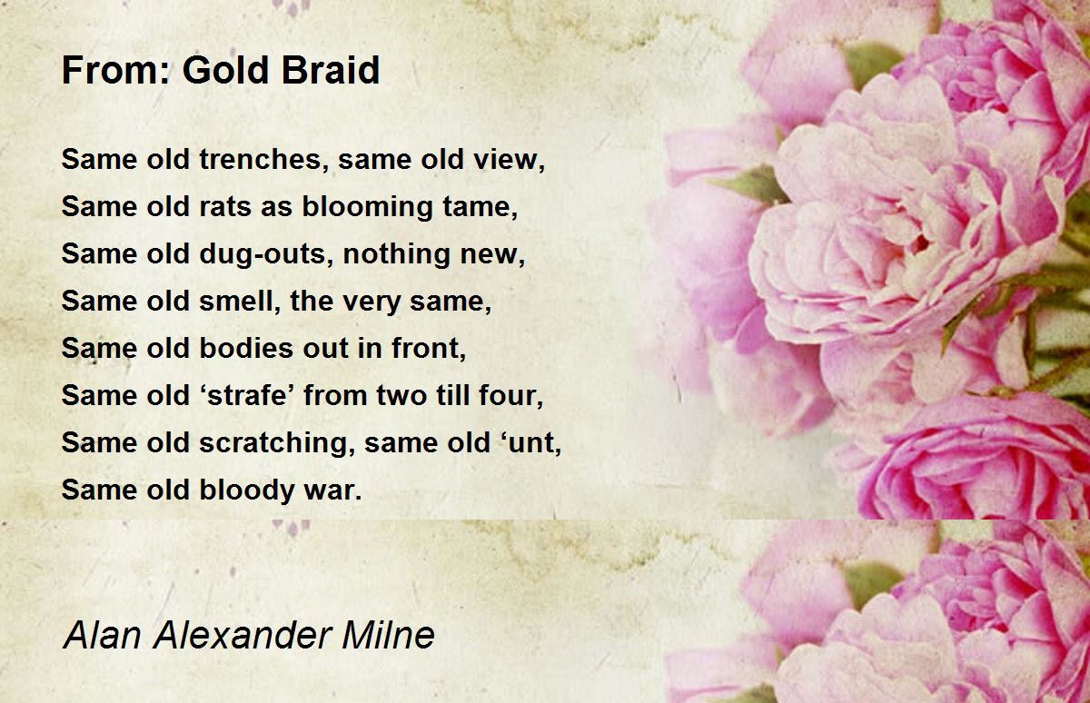 From Gold Braid From Gold Braid Poem by Alan Alexander Milne