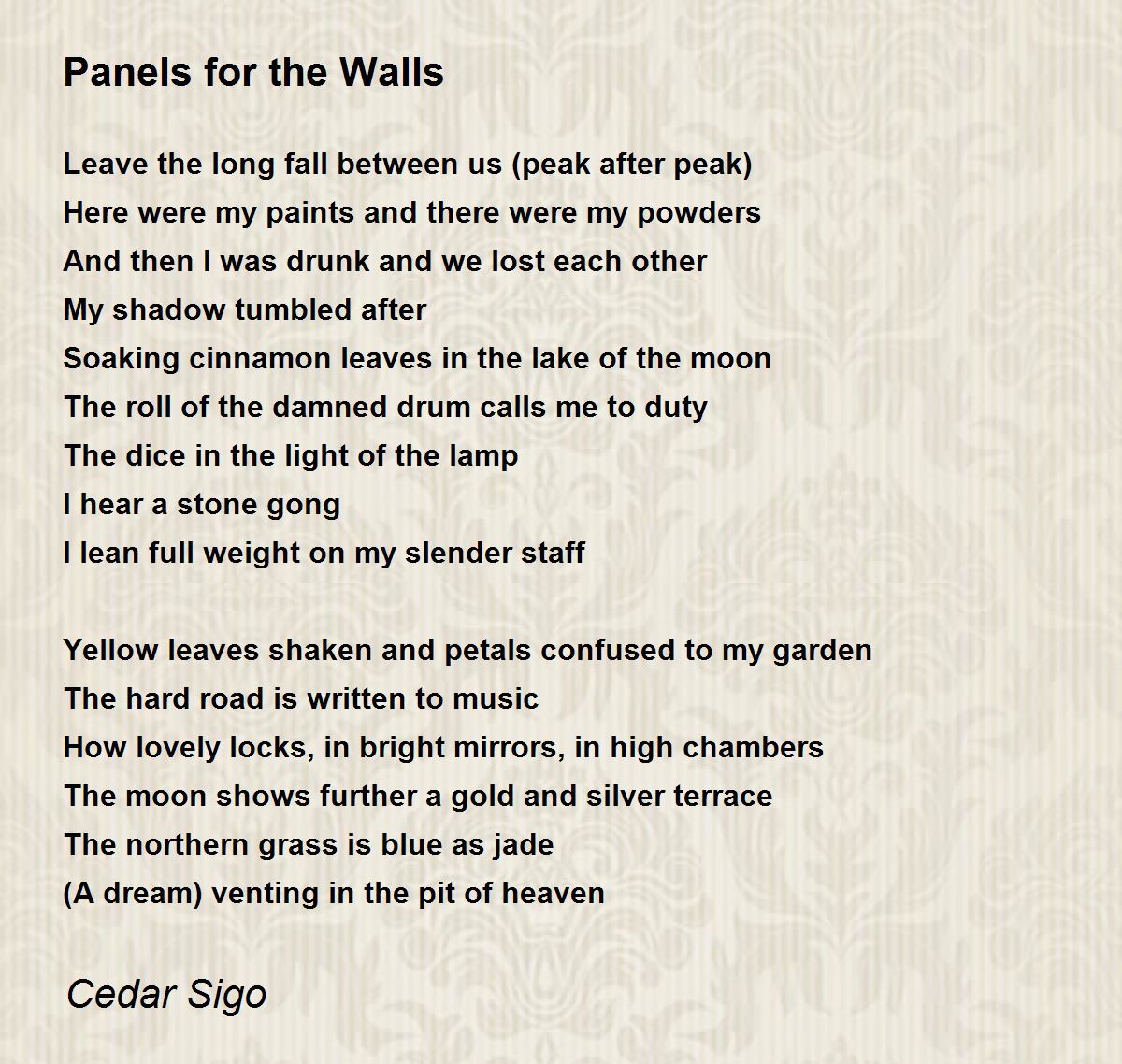 Great wall poem