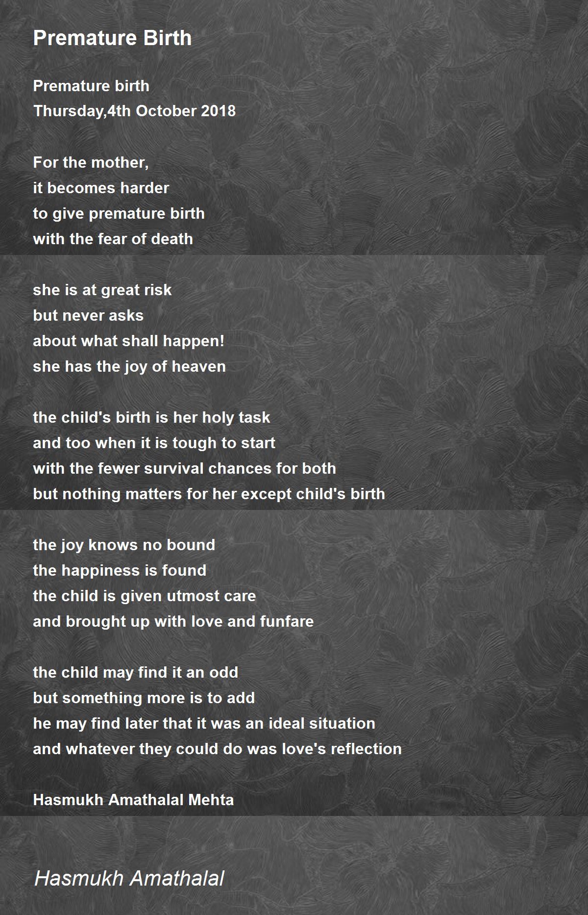 Premature Baby Quotes And Poems Premature Birth - Premature Birth Poem By Mehta Hasmukh Amathaal