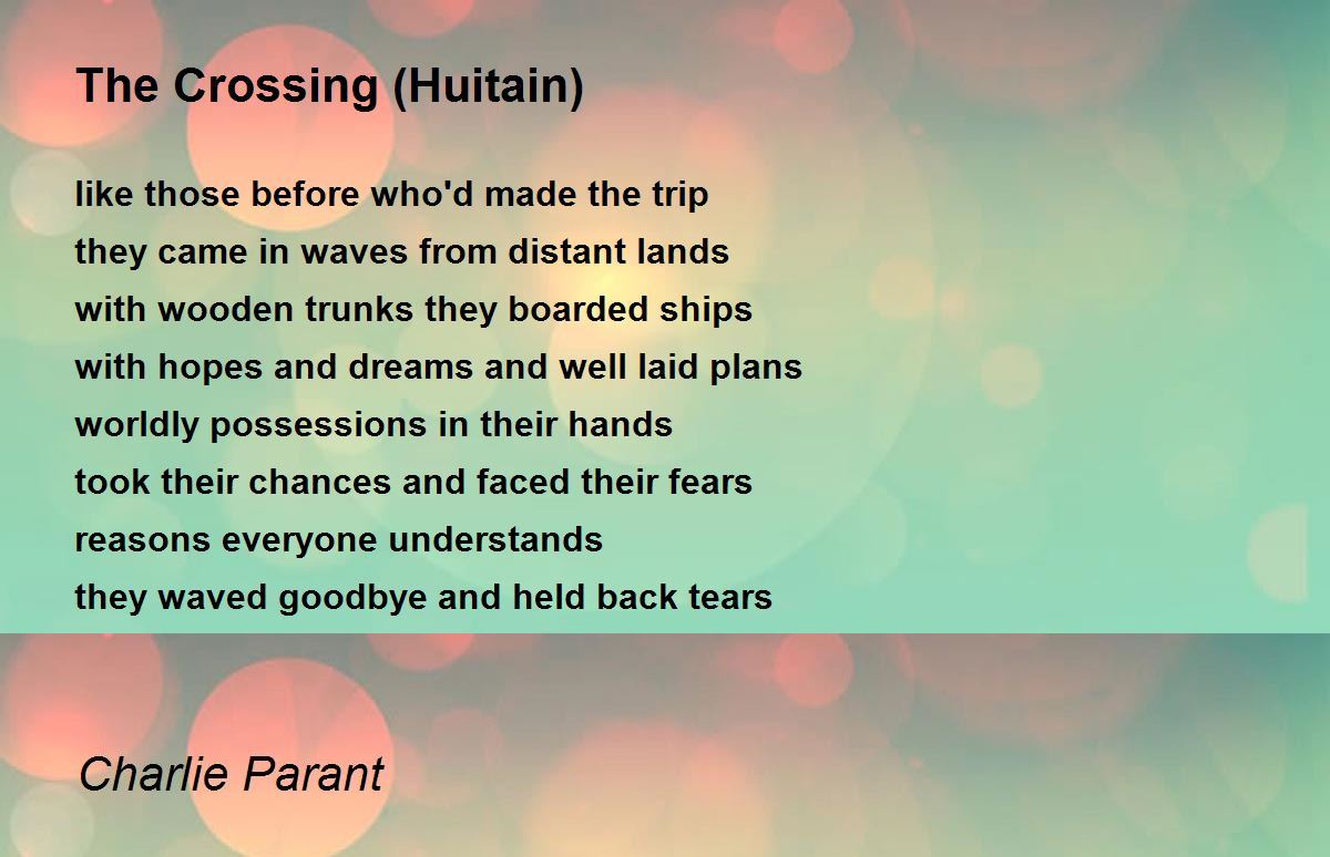 The Crossing (Huitain) Poem by Charlie Parant - Poem Hunter