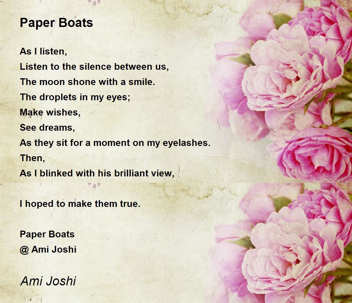 Paper Boats Paper Boats Poem by Ami Joshi