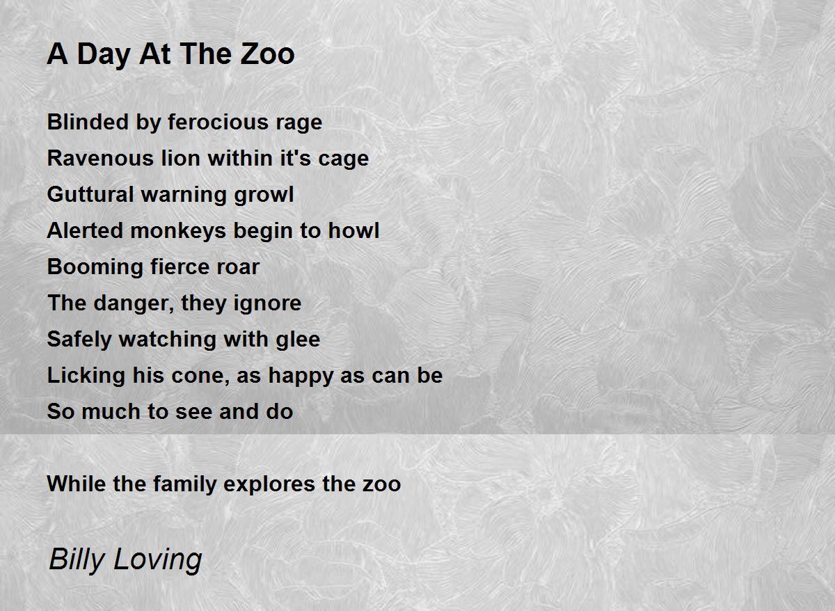 descriptive essay about a day at the zoo