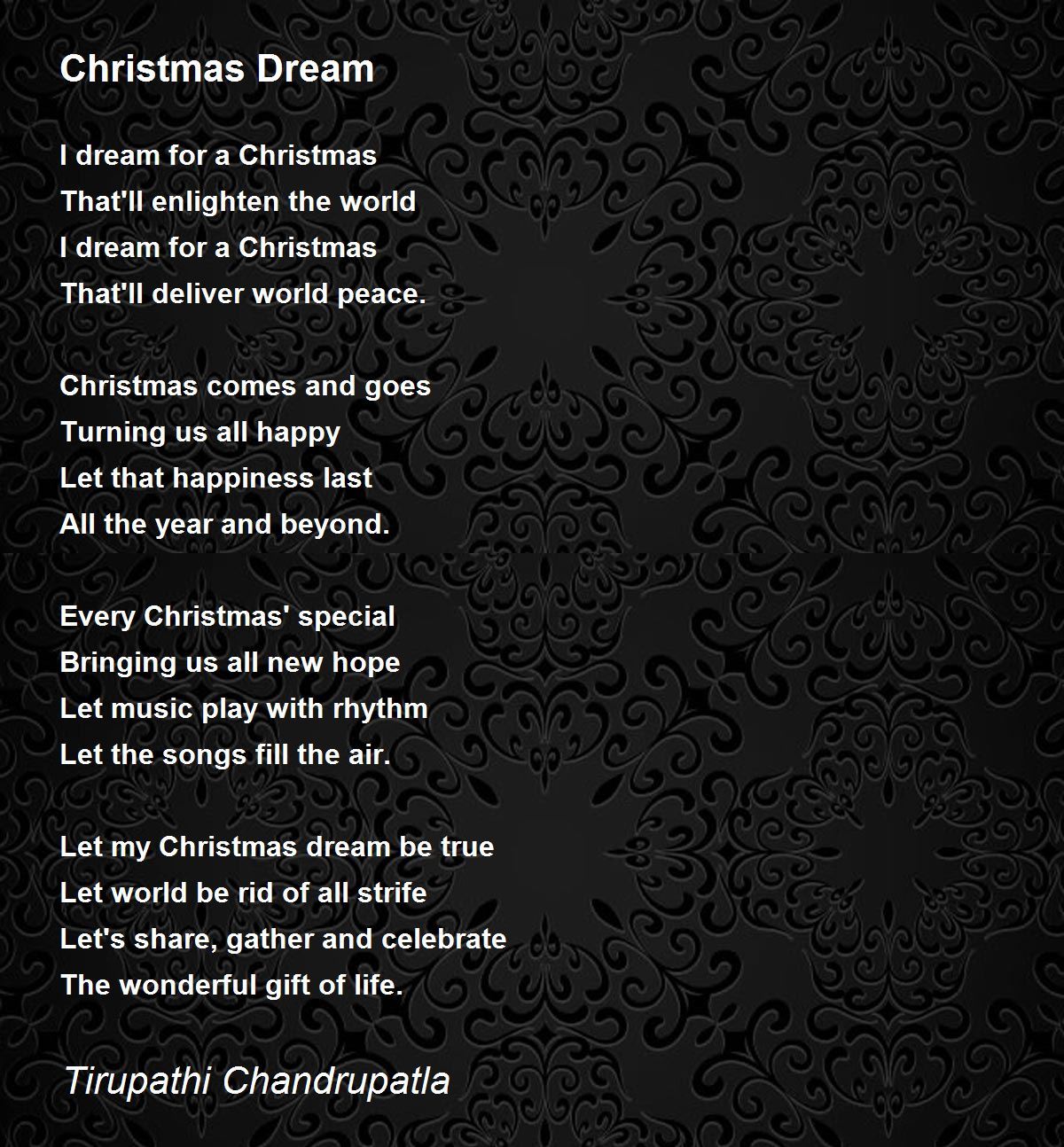 Christmas Dream Christmas Dream Poem by Tirupathi Chandrupatla