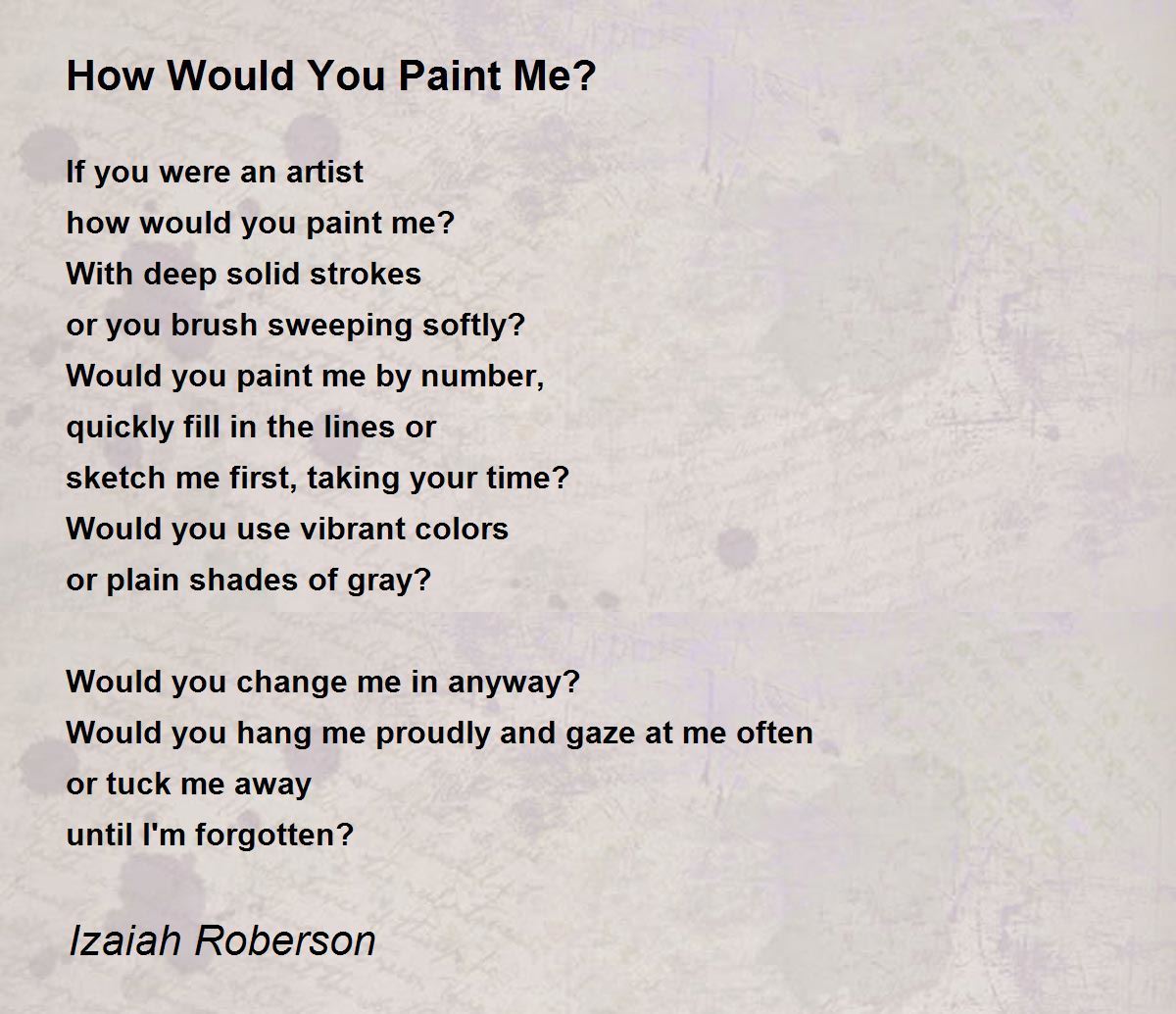 Paint me a song dikint