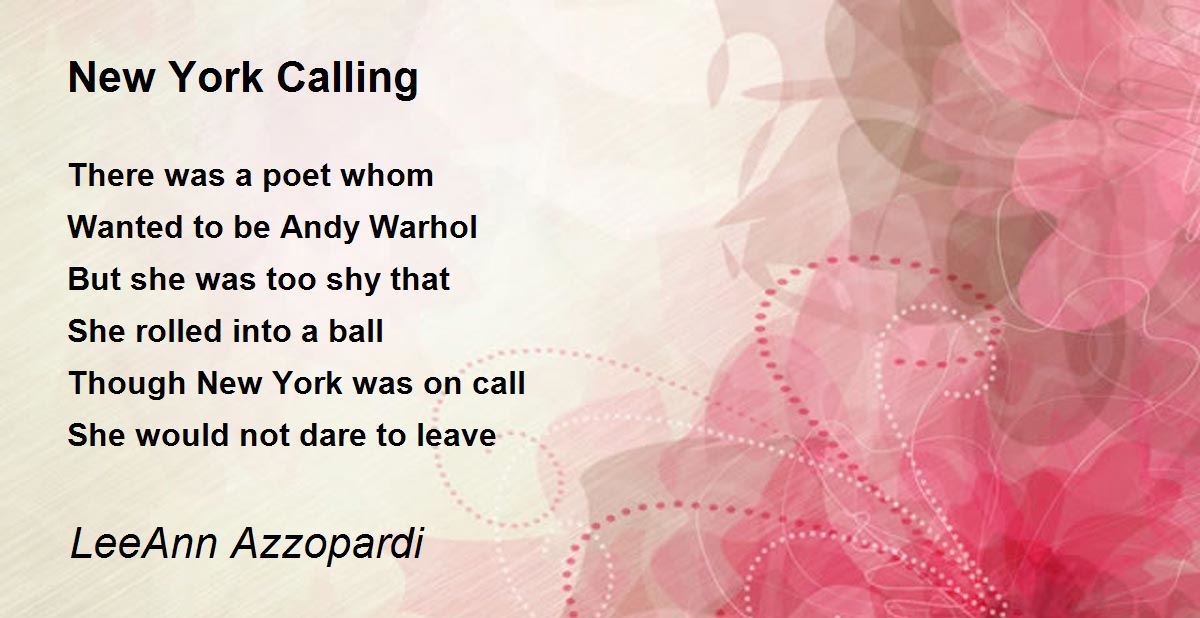 New York Calling New York Calling Poem by LeeAnn Azzopardi