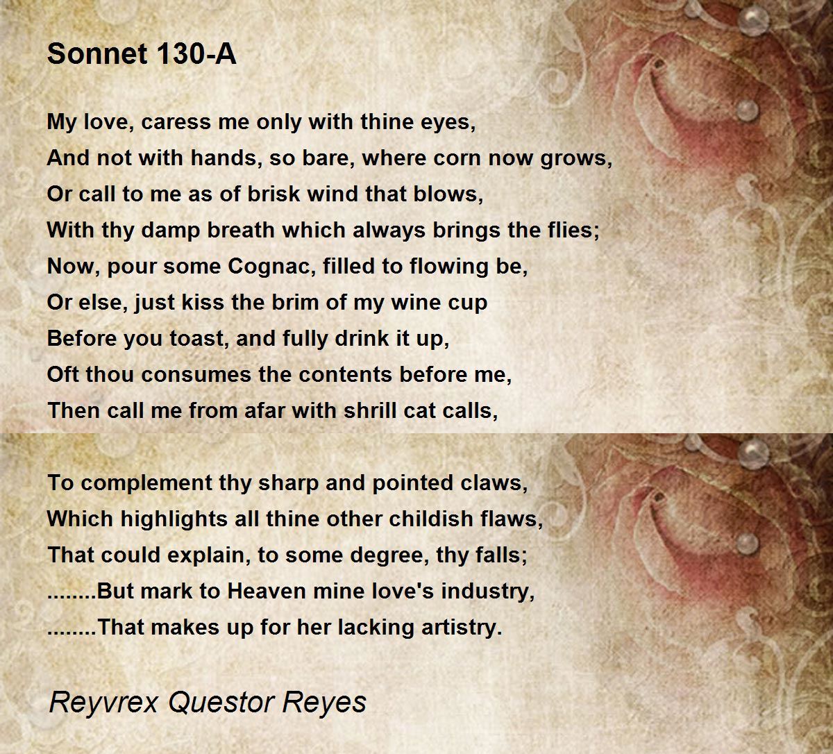 poetry essay on sonnet 130 structure