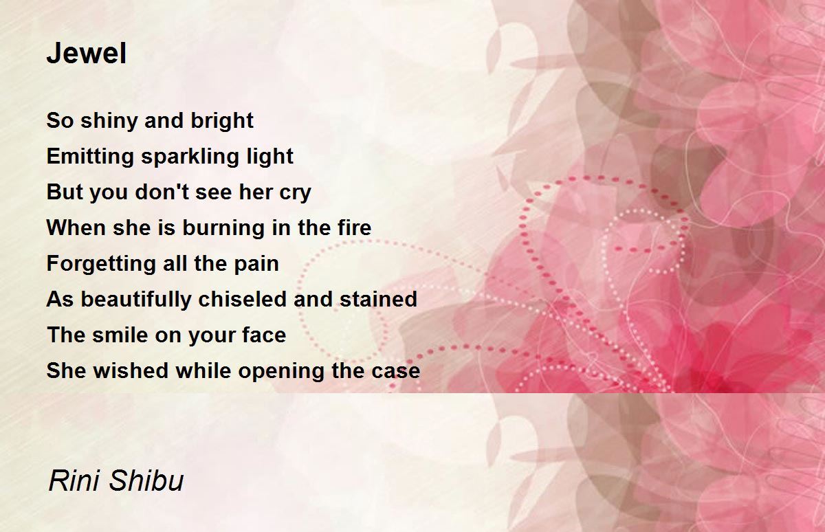 Jewel Jewel Poem by Rini Shibu