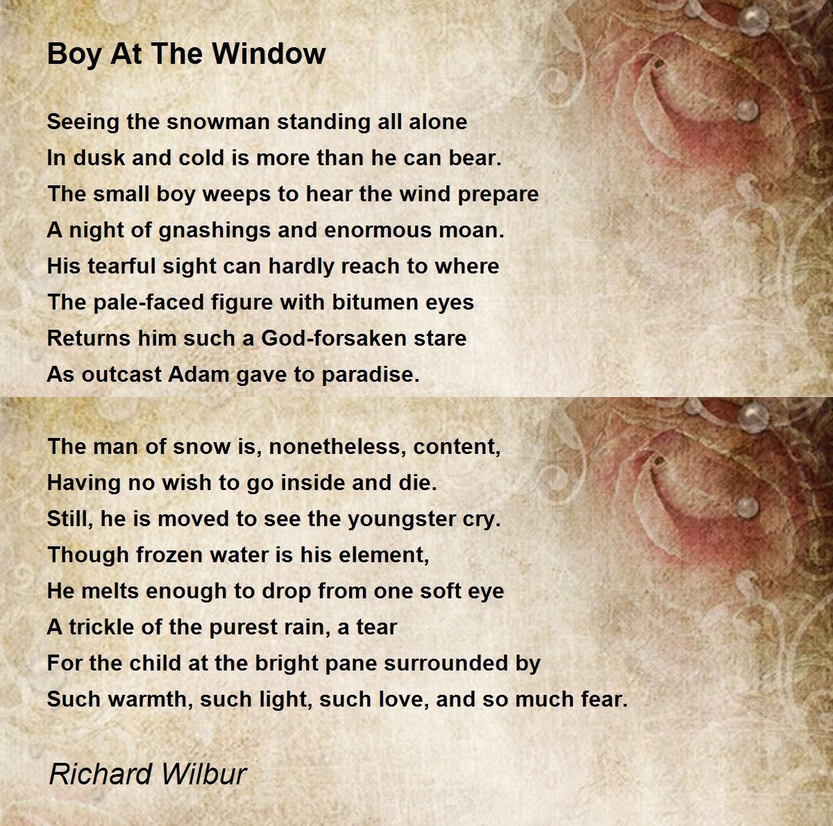 boy at the window poem