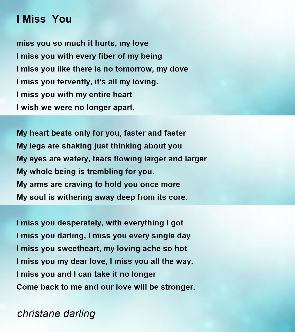 Poem we miss you 34+ Best