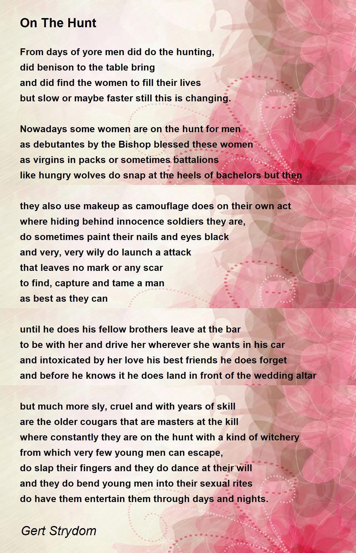 On The Hunt On The Hunt Poem by Gert Strydom