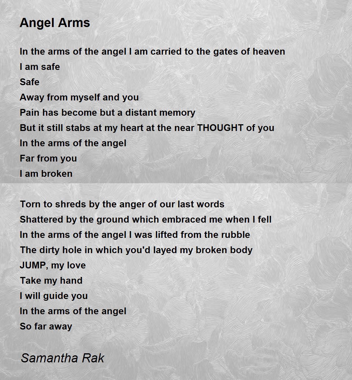 Angel Arms Angel Arms Poem by Samantha Rak