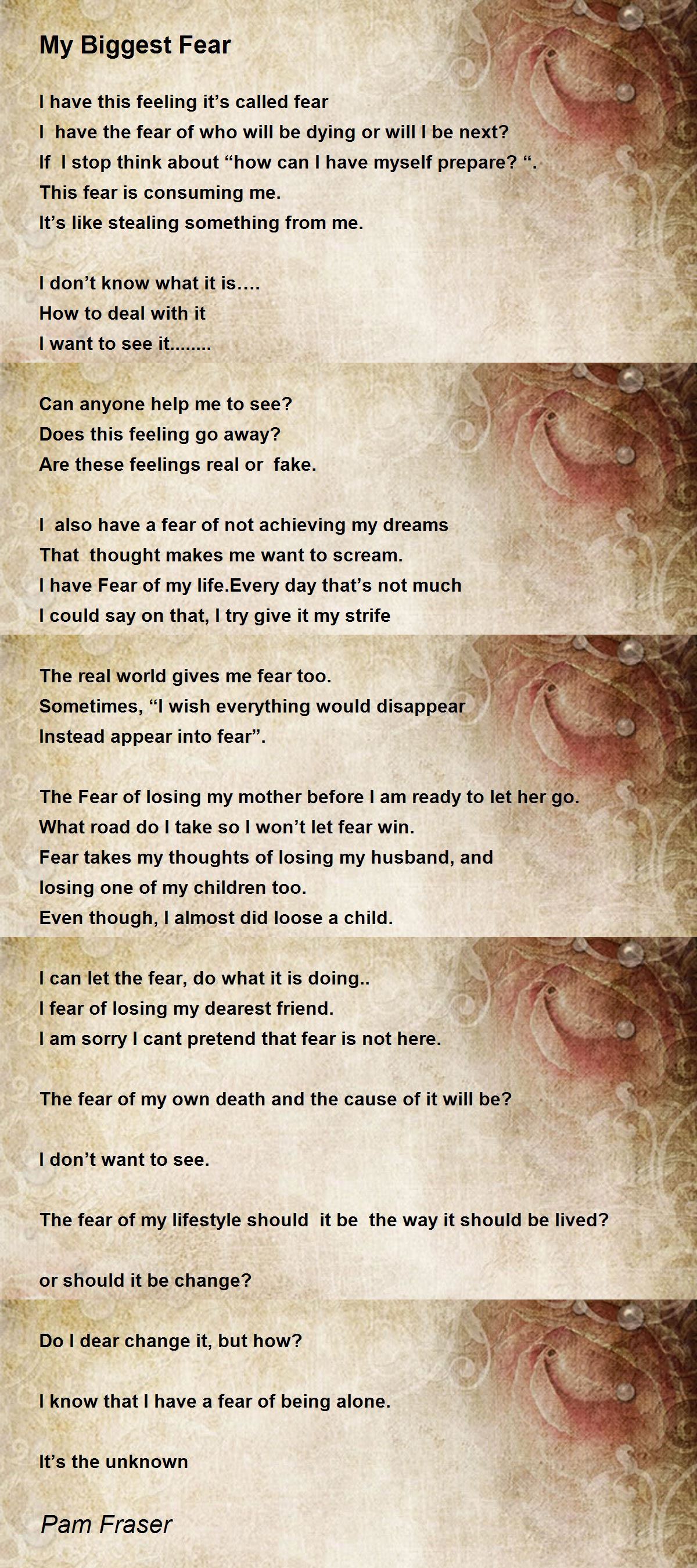 Our Biggest Fear Poem