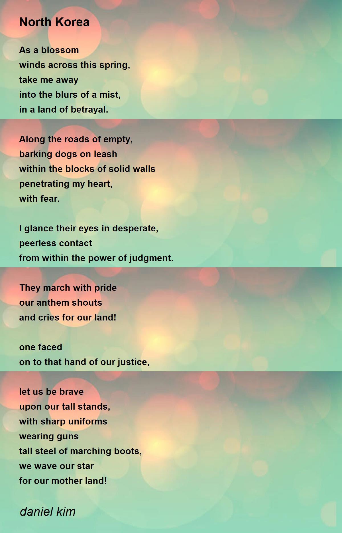 North Korea Poem by daniel kim Poem Hunter