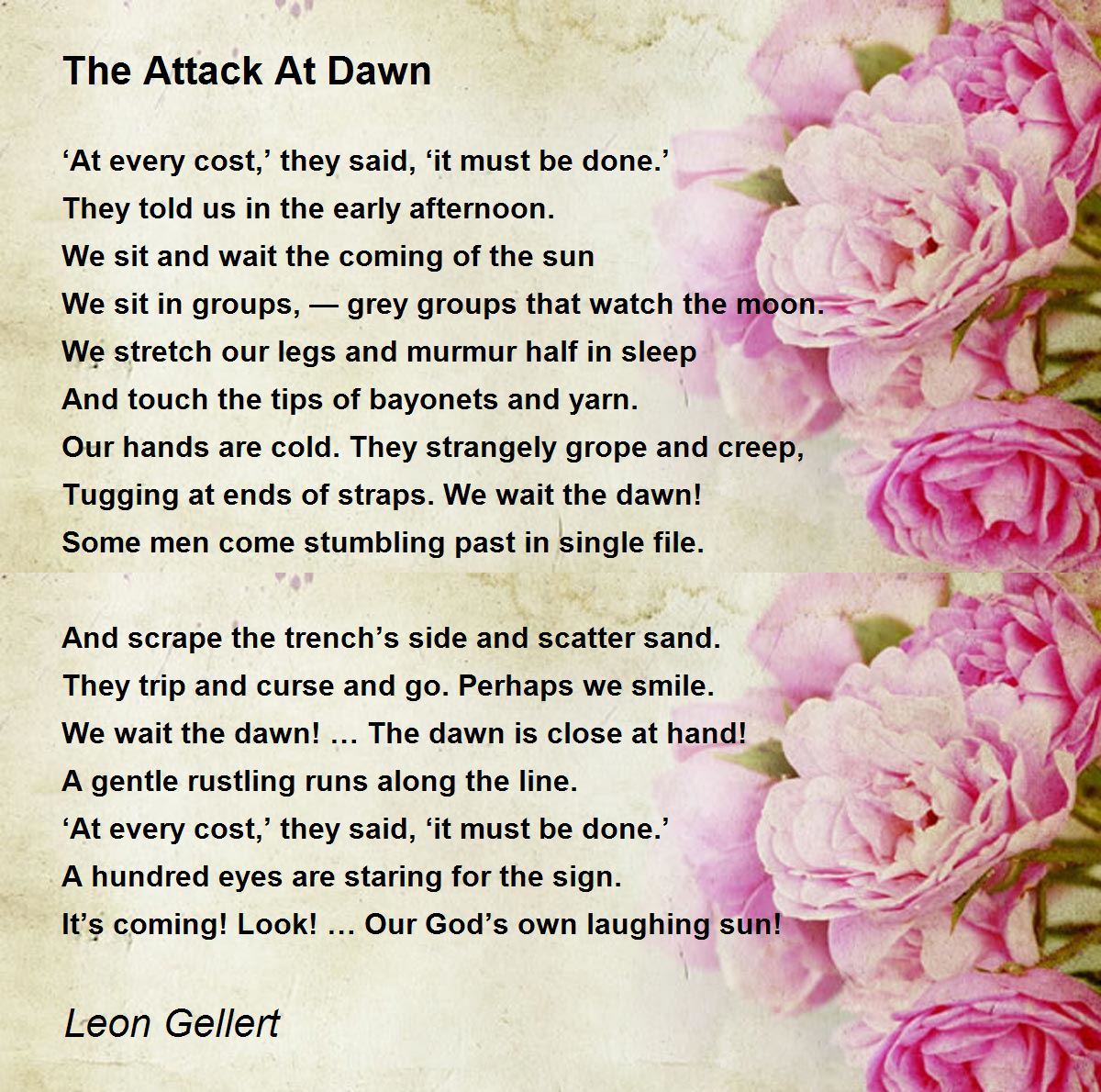 The Attack At Dawn Poem by Leon Gellert - Poem Hunter