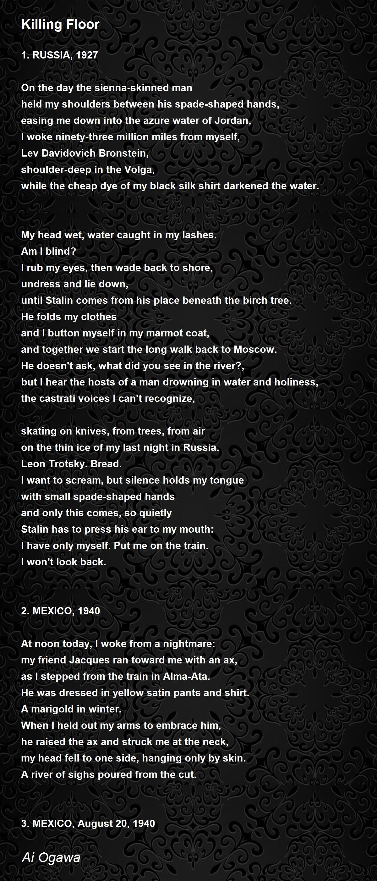 Killing Floor By Ai Ogawa Killing Floor Poem