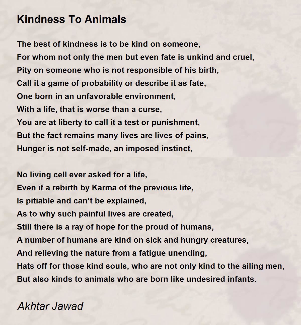 compassion towards animals essay